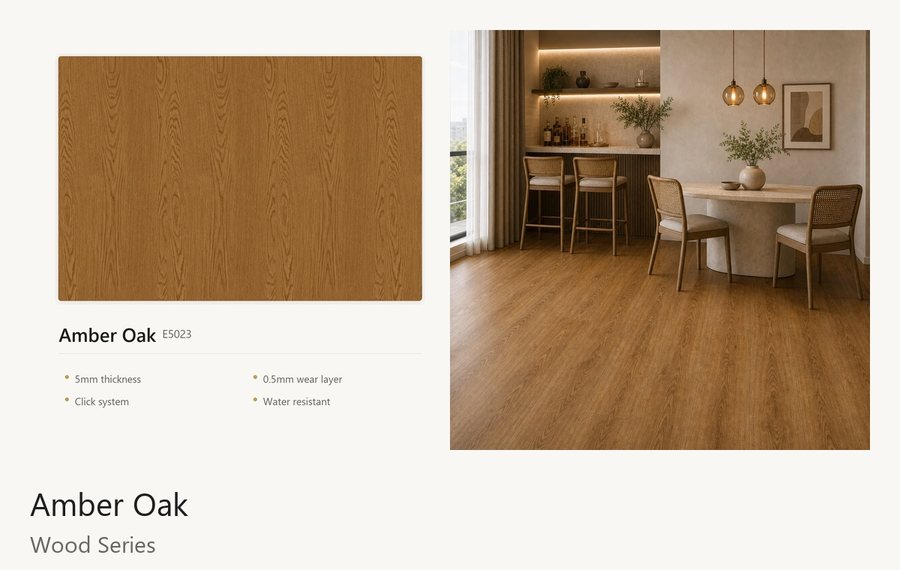 Amber Oak vinyl flooring