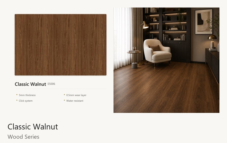 Classic Walnut vinyl flooring