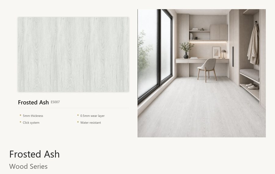 Frosted Ash vinyl flooring