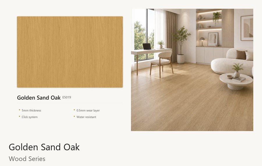 Golden Sand Oak vinyl flooring