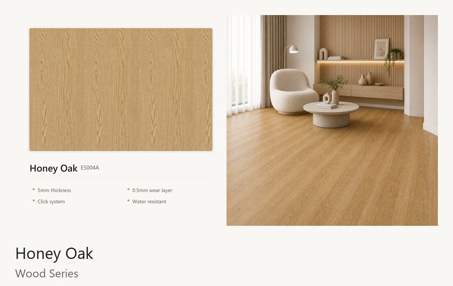 Honey Oak vinyl flooring