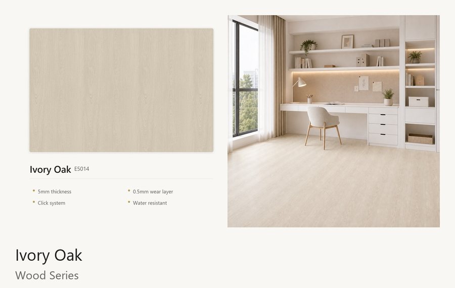 Ivory Oak vinyl flooring