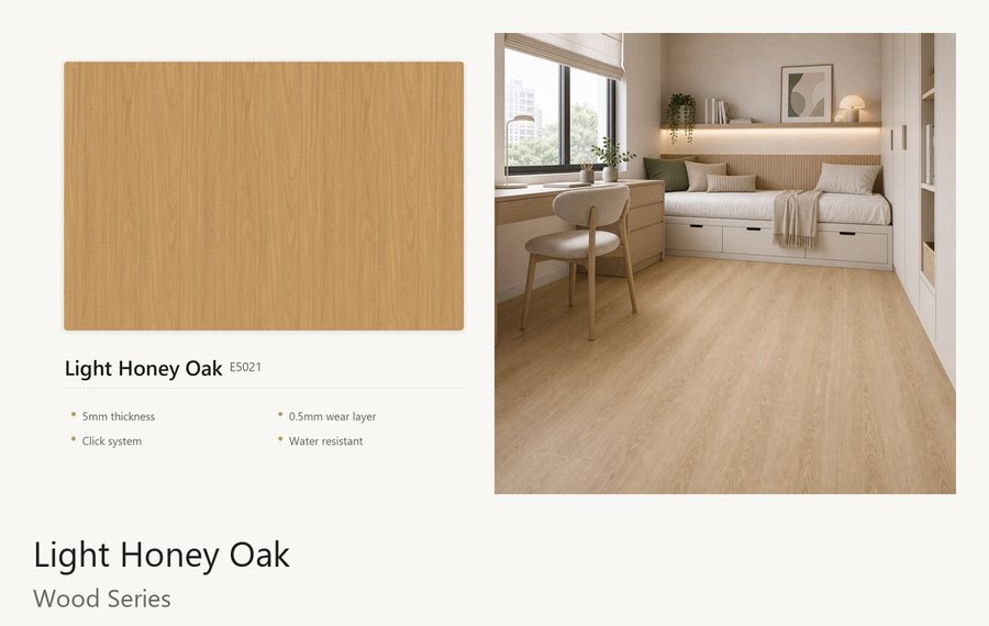 Light Honey Oak vinyl flooring