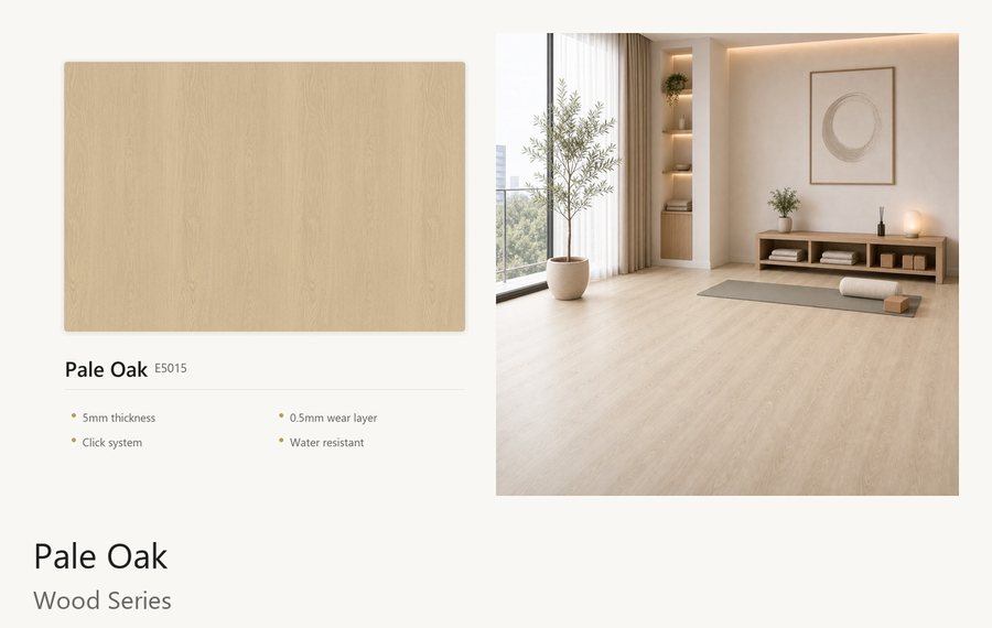 Pale Oak vinyl flooring