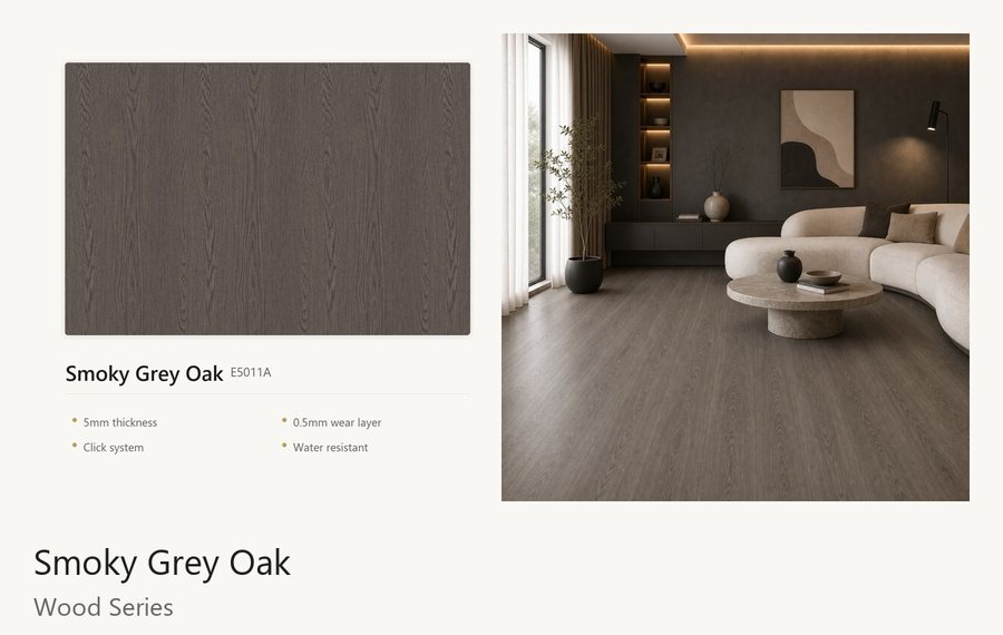 Smoky Grey Oak vinyl flooring