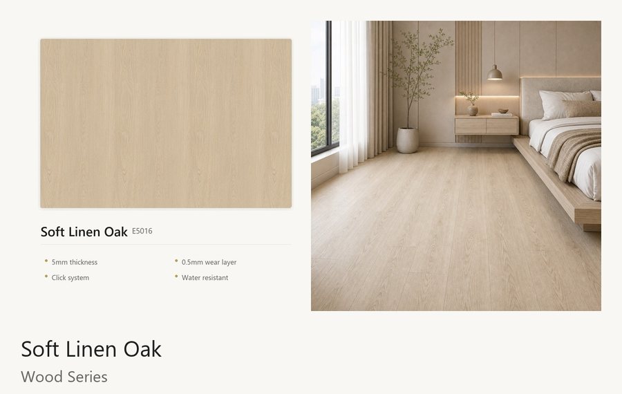 Soft Linen Oak vinyl flooring