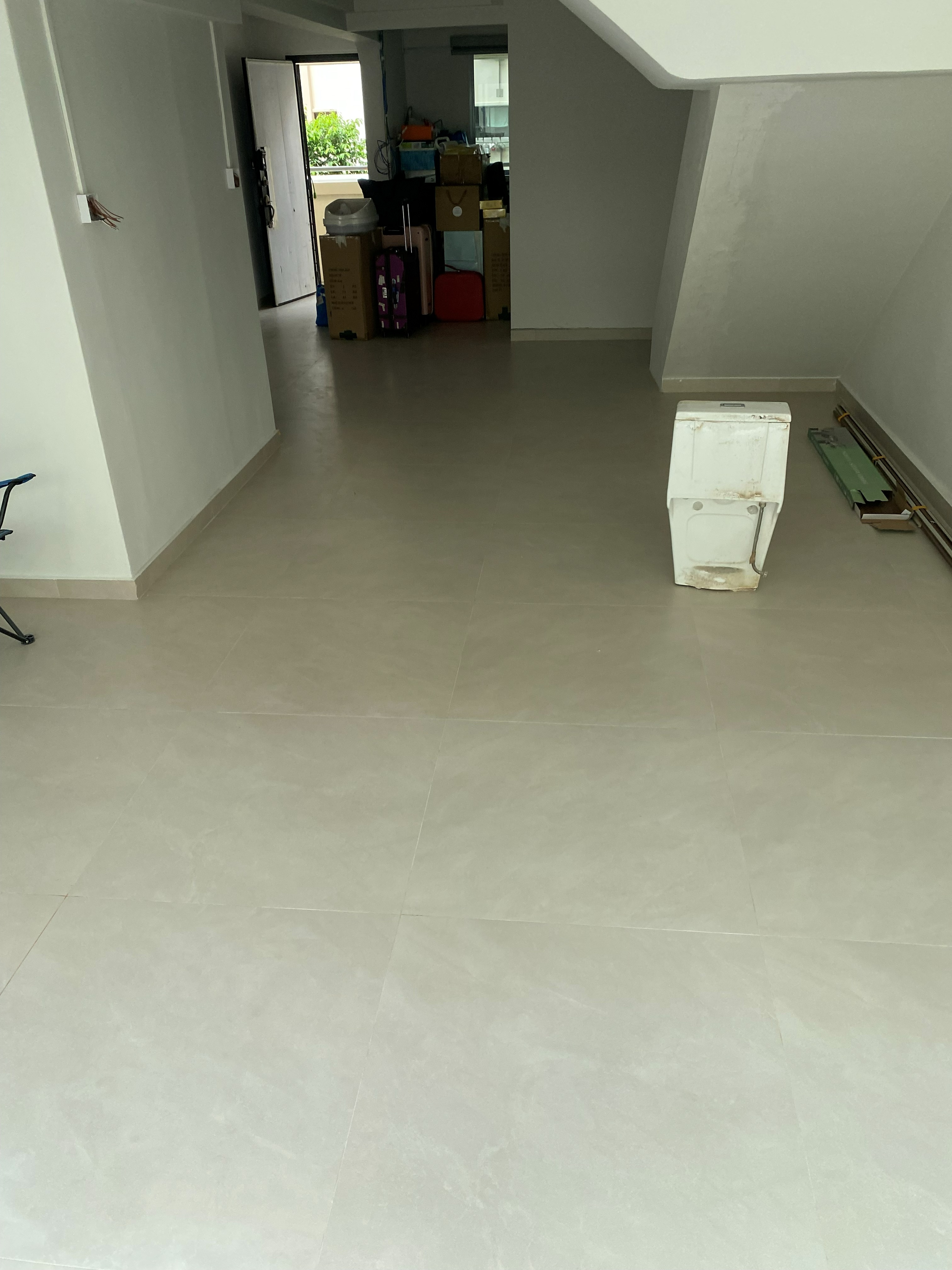 Floor preparation and tile work