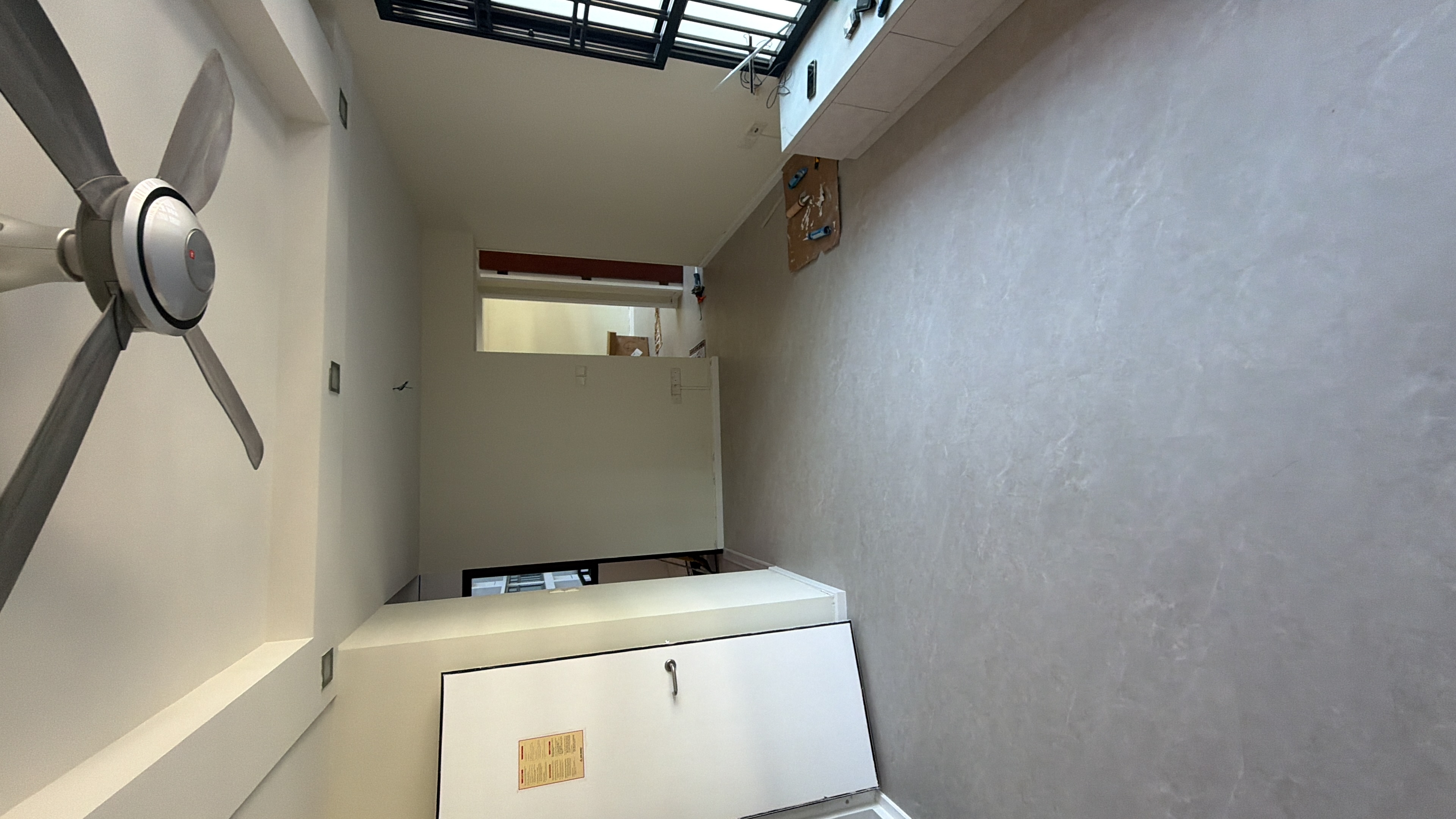 Room floor before vinyl installation